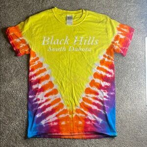 Gildan Yellow Tie-Dye Black Hills T-Shirt